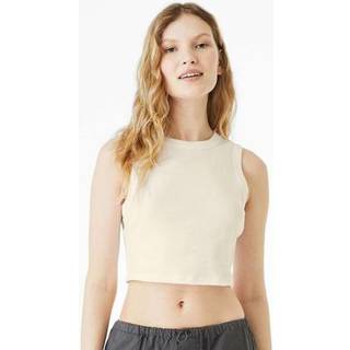 Bella BL1013 Women´s Micro Rib Muscle Crop Tank Solid Natural Blend XL