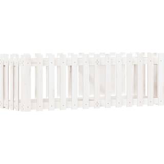 Plantekasse Med Stakitdesign Imprægneret Fyrretræ - Fyrretræ hvid / 150 x 50 x 50 cm