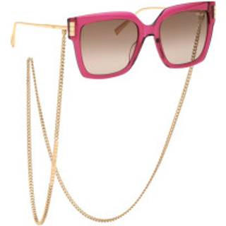 Chopard Kvinde IKCH353 04GB Solbriller Acetat Violet Brun Firkantet Antiblænding Skygge