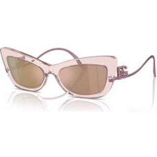 Dolce & Gabbana Kvinde DG4467B 31486X Solbriller Acetat Rosa Brun Cat Eye Spejlet Spejl