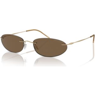 Giorgio Armani Kvinde AR1508M 300273 Solbriller Metal Guld Brun Rund Normal