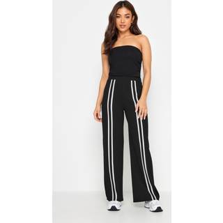 PixieGirl Petite PixieGirl Petite Black Front Stripe Wide Leg Trousers