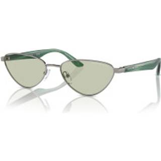 Emporio Armani Kvinde EA2153 3010/2 Solbriller Metal Grå Grøn Geometrisk Normal - Grå