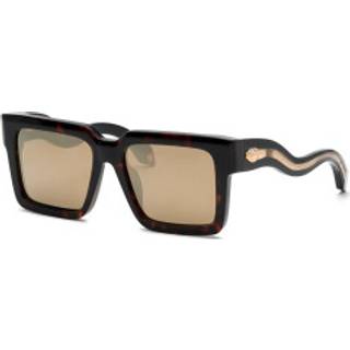 Roberto Cavalli Kvinde SRC055 743G Solbriller Acetat Havana Brun Firkantet Normal Spejl