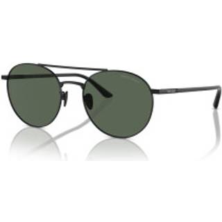 Giorgio Armani Mand AR6156 300171 Solbriller Stål Sort Grøn Rund Normal