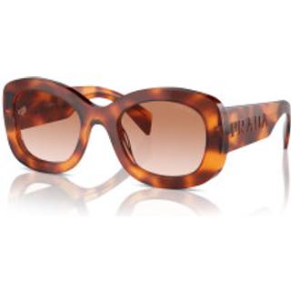 Prada Kvinde PR A13S 18R70E Solbriller Acetat Brun Brun Rund Normal Skygge