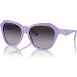 Emporio Armani Kvinde EA4221 61178G Solbriller Acetat Violet Grå Geometrisk Normal Skygge