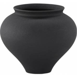 VENTURE DESIGN Rellis vase, rund - sort keramik (D11xH18xB18)
