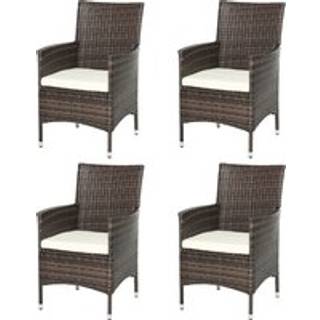 Outsunny Waterproof 4 PC Rattan Chair Set, Patio Sofa Chairs Set, Cushioned Outdoor Rattan Furniture Aosom UK