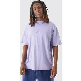 Mens Lilac Man Oversized Extended Neck T-shirt