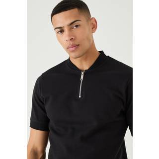 Mens Black Slim Polo & Short Interlock Set