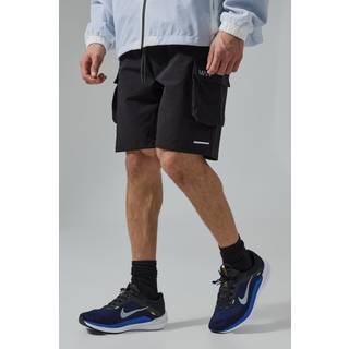 Mens Black Man Active 5inch Reflective Cargo Short