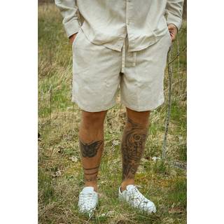 ONLY & SONS Tel Viscose Linen Shorts Oatmeal