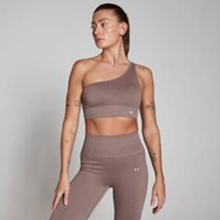 MP Tempo Rib Seamless Asymetric Bra til kvinder – Hazelnut - L - Brun