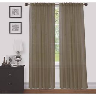 SAPPHIRE HJEM 2 Paneler Vindue Sheer Gardiner 54 x 108 inches (108 Total bredde) Voile Paneler til sovev?relse Stue Rod Pocket Dekorative gardine