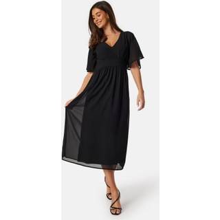 Bubbleroom Occasion Butterfly Sleeve Midi Dress Black 32