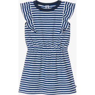 Petit Bateau Stribet Kjole Navyblå 5 Y  Blå  5 år  kvinde