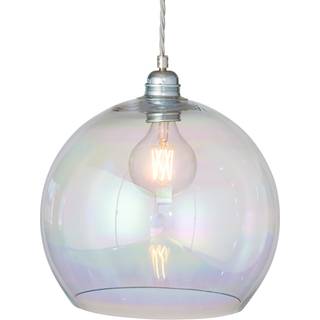 EBB & FLOW Rowan loftlampe krystal Ø 28 cm medium + guld- favet ledning