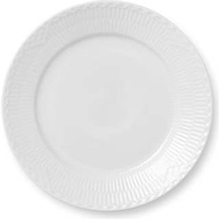 Royal Copenhagen Hvid Halvblonde tallerken - 22 cm