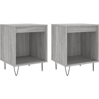 Sengeborde 40X35X50 Cm Konstrueret Træ - 2 / Grå sonoma-eg