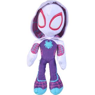 Marvel SpiderMan Ghost Spider krammebamse med selvlysende øjne - 25 cm