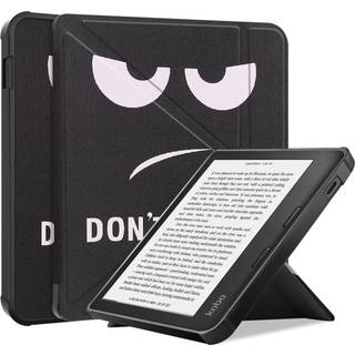 Kobo Libra 2 Origami Læder Flip Cover - "Don&#39;t Touch Me"