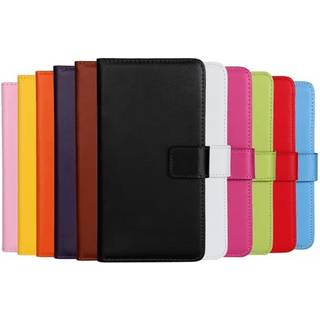 SKALO iPhone 11 Pro Flip Cover m. Pung i Ægte Læder - Cerise