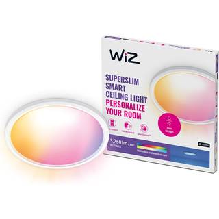 FORÅRSUDSALG - WiZ SuperSlim RGB - Hvid - Ø:54.5cm - 3750lm WiFi Plafond Lampe