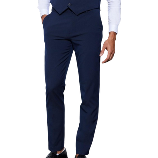 Mens Navy Slim Suit Trousers