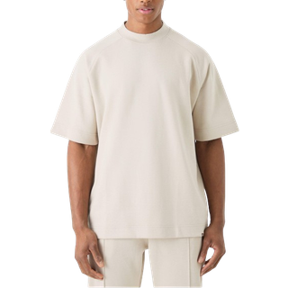 Mens Stone Man Oversized Extended Neck Raglan Heavy Interlock T-shirt