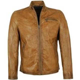 MILESTONE Herren Lederjacke braun, cognac unifarben