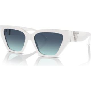 Tiffany Kvinde TF4218 83929S Solbriller Acetat Hvid Blå Cat Eye Normal Skygge