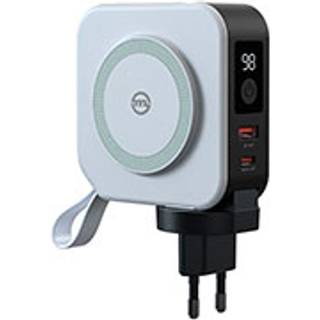Mobile Origin Powerbank and Travel Charger - Lightning and USB-C cable Powerbank - Hvid - 10000 mAh