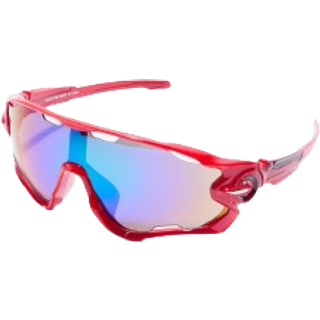 Mens Red Racer Mirror Lens Sunglasses