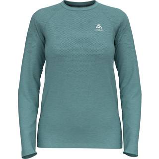 Odlo Essential Seamless Crew Neck Long Sleeve Women - Turquoise, Size L - turquoise
