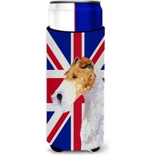 Fox Terrier med den engelske union Jack British Flag Ultra Beverage Isolators til slanke d?ser SS4920MUK