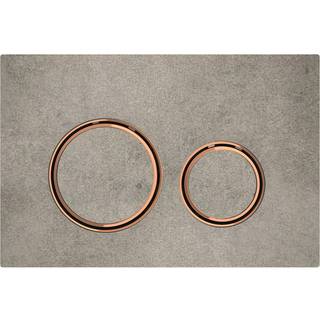 Geberit Sigma 50 Round betjeningsplade, metalfarve rødguld / beton