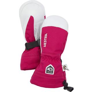 Hestra Kid's Army Leather Heli Ski Mitt Handsker Børn størrelse 3 farve pink