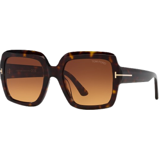 TOM FORD Kvinde FT1082 KAYA 52F Solbriller Acetat Havana Brun Firkantet Normal Skygge