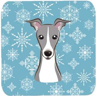 """" Caroline's Treasures BB1670FC Snowflake Italian Greyhound Foam Coasters (Sæt på 4) 3.5 """" ""Multicolor"" ""