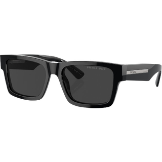 Prada Mand PR 25ZS 1AB08G Solbriller Acetat Sort Grå Firkantet Polariseret Antiblænding