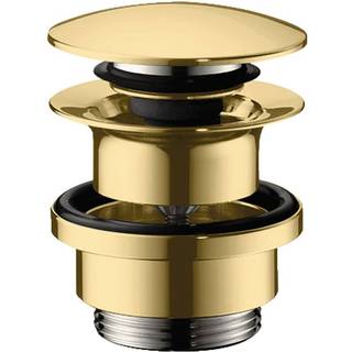 Hansgrohe Push-Open bundventil 1 1/4" i poleret guld-optik
