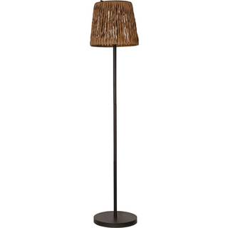 STAR TRADING LED-gulvlampe Cesta 127 cm brun/sort plast/metal, Brun/rust, Metal, Moderne, Solcellelampe
