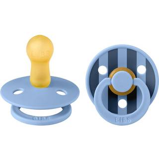 BIBS Studio Colour Sut 2-Pak Latex Str. 2 Rund, Pin/Sky Blue Mix