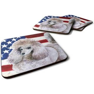 """" Caroline's Treasures Poodle Patriotic Decorative Coasters multicolor """"