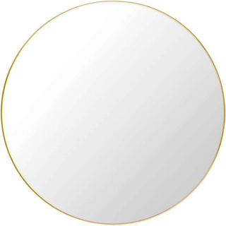 Gubi - GUBI Round Wall Mirror Polished Brass - Helkropsspejle - Guld