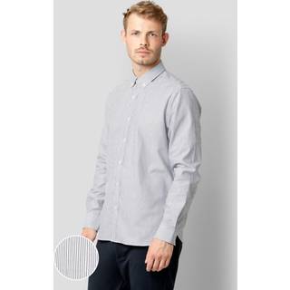 Clean Cut Oxford Stribet Skjorte Navy - L