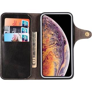 Wallet 3-kort ægte læder Apple iPhone 12 Pro (6.1")  - sort