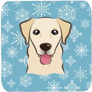 """" Caroline's Treasures BB1686FC Snowflake Golden Retriever Foam Coasters (Sæt på 4) 3.5 """" ""Multicolor"" ""