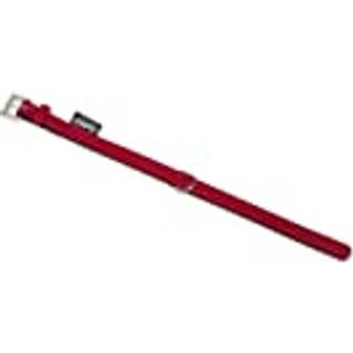 Læderhalsbånd SOUTH - S: 37 cm (30-35 cm) - 17/19 mm - Rød